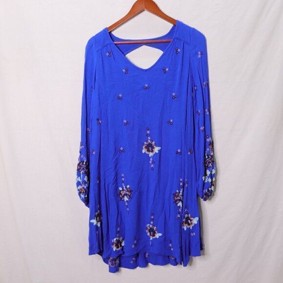 Free People | Boho Oversized Long Sleeve Dress Small - Picture 3 of 7